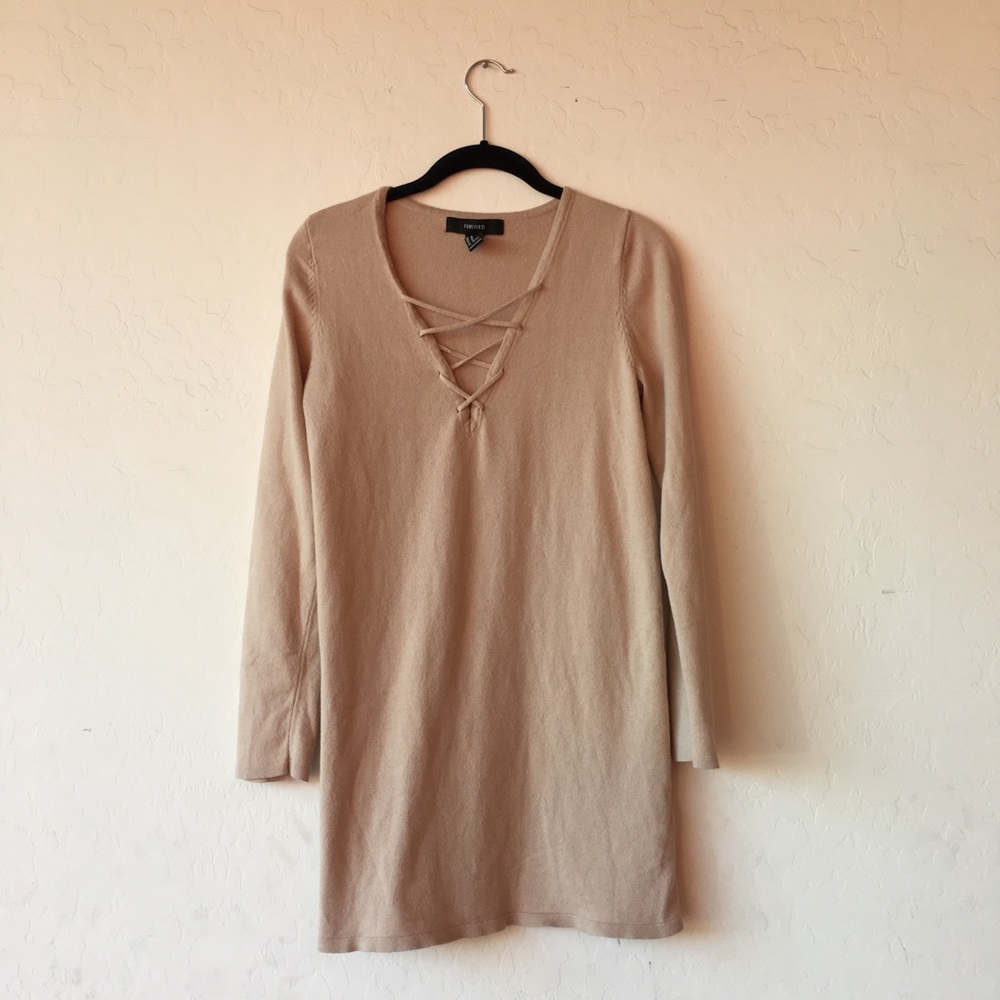 Tan Cross-Cross Dress